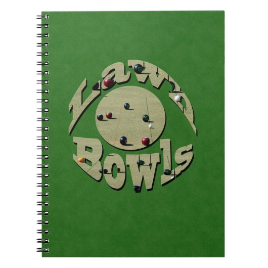 Green Denim Lawn Bowls, Notebook Notizblock (Vorderseite)