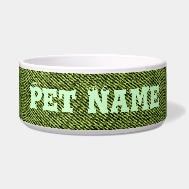 Green Denim Napf (Links)