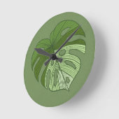 Green Denim Runde Wanduhr (Winkel)
