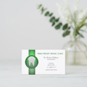 Green Dental Visitenkarten mit Terminkarte (Stehend Vorderseite)