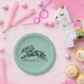 GREEN-DERBY-Papierplatte Pappteller (Party)