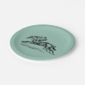 GREEN-DERBY-Papierplatte Pappteller (Schrägansicht)