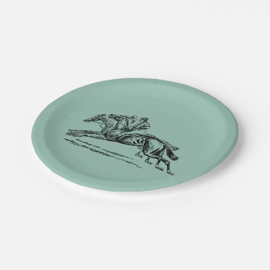 GREEN-DERBY-Papierplatte Pappteller (Schrägansicht)