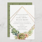 GREEN DESERT ERFOLGREICHE CACTI FOLIAGE COUPLE SHO EINLADUNG (Vorne/Hinten)