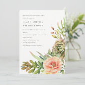 GREEN DESERT ERFOLGREICHE CACTI FOLIAGE-VERLOBUNG EINLADUNG (Stehend Vorderseite)