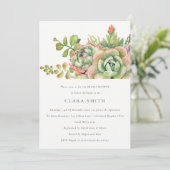 GREEN DESERT ERFOLGREICHES CACTI FOLIAGE-BRAUTPART EINLADUNG (Stehend Vorderseite)