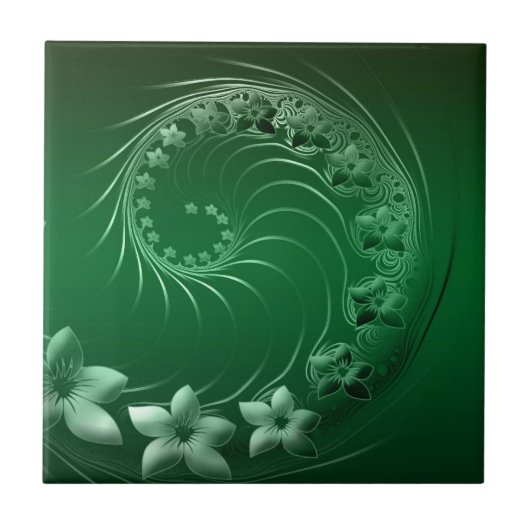 Green Design Party Destination Celebration Fliese (Vorderseite)