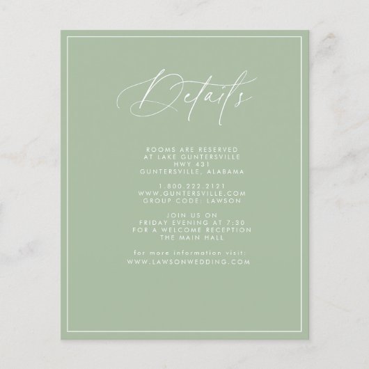 Green Details Card für die Haushaltsseiten Flyer (Vorne)