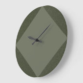 Green Diamond Clock mit zwei Tonen Große Wanduhr (Winkel)