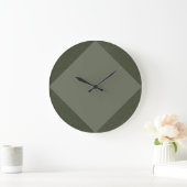 Green Diamond Clock mit zwei Tonen Große Wanduhr (Zuhause)