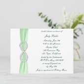 Green Diamond Infinity Bridal Dusche Einladung (Stehend Vorderseite)