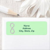 Green Diamond Infinity Wedding Address Labels (Insitu)