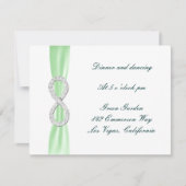 Green Diamond Infinity Wedding Card Einladung (Vorderseite)
