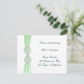 Green Diamond Infinity Wedding Card Einladung (Stehend Vorderseite)