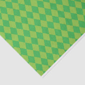 GREEN DIAMOND MARDI GRAS PATTERN SEIDENPAPIER (Ausschnitt)