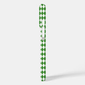 Green Diamond Monogram iPhone Case (Rückseite / Links)