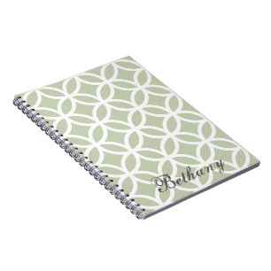 Green Diamond Muster Personalisiertes Notebook Notizblock
