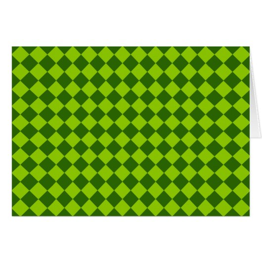 Green Diamond Muster von STaylor Grußkarte (Vorderseite (Horizontal))