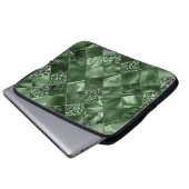 GREEN DIAMOND SHIMMER DIAMOND PATTERN LAPTOPSCHUTZHÜLLE (Vorne Knopf)