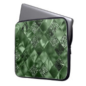 GREEN DIAMOND SHIMMER DIAMOND PATTERN LAPTOPSCHUTZHÜLLE (Vorderseite Links)