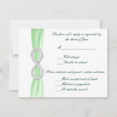 Green Diamond Unfinity WedelResponse Card RSVP Karte (Vorderseite)