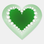 Green, Diamonds, Herz, Herz-Aufkleber (Vorderseite)