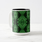 Green Diamonds Mosaik Tiles Pattern Tasse (Vorderseite Links)