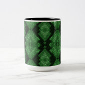 Green Diamonds Mosaik Tiles Pattern Tasse (Mittel)