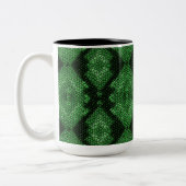 Green Diamonds Mosaik Tiles Pattern Tasse (Links)