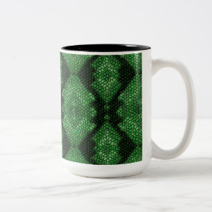 Green Diamonds Mosaik Tiles Pattern Tasse
