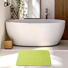 Green Diamonds Pattern Bath Mat Badematte