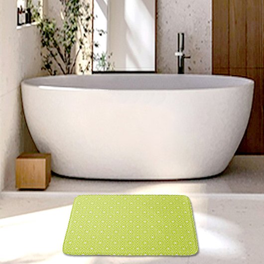 Green Diamonds Pattern Bath Mat Badematte