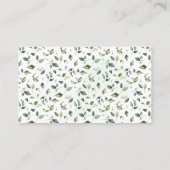 Green Diaper Raffle Ticket Baby Dusche (Rückseite)