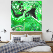 Green Digital Fluid Marble Art Leinwanddruck (Insitu (Schlafzimmer))