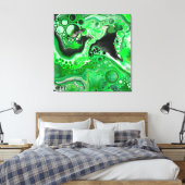 Green Digital Fluid Marble Art Leinwanddruck (Insitu (Schlafzimmer))