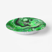 Green Digital Fluid Marble Art Pappteller (Gewinkelt)