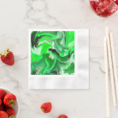 Green Digital Fluid Marble Art Serviette (Beispiel)