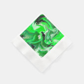 Green Digital Fluid Marble Art Serviette (Ecke)