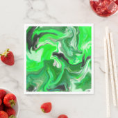 Green Digital Fluid Marble Art Serviette (Beispiel)
