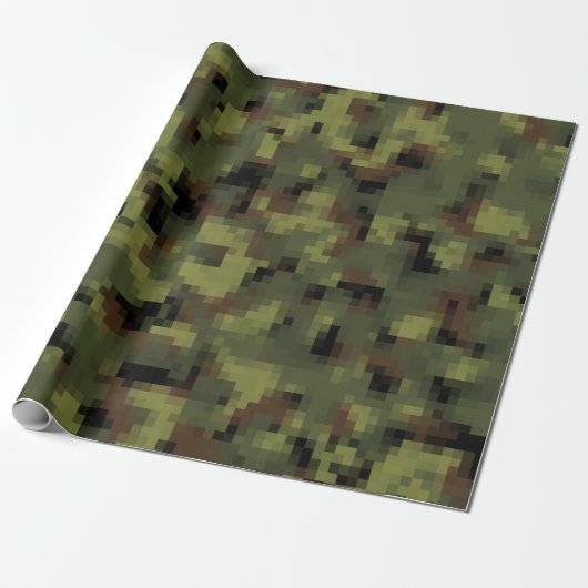 Green Digital Military Camo Geschenkpapier (Ungerollt)