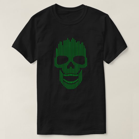 Green Digital Skull T-Shirt (Design vorne)
