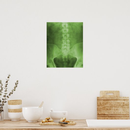 Green Digital X-Ray Art Print Poster (Küche)