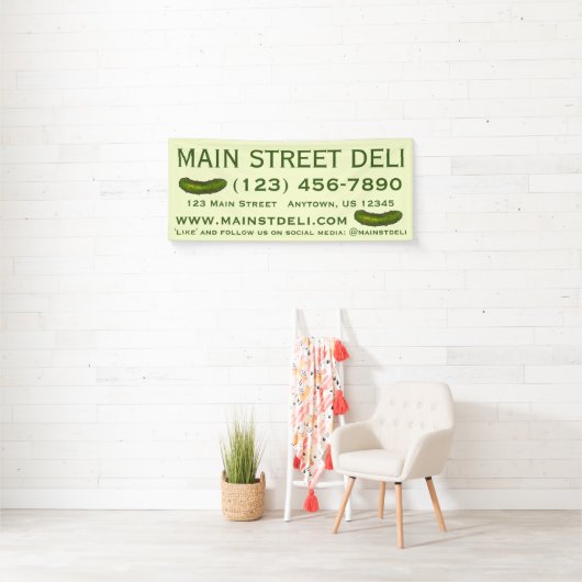 Green Dill Pickle Delikatessen Banner (Insitu)