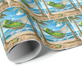 Green Dill Pickle in einer Hängematte Geschenkpapier (Rolleneckpunkt)