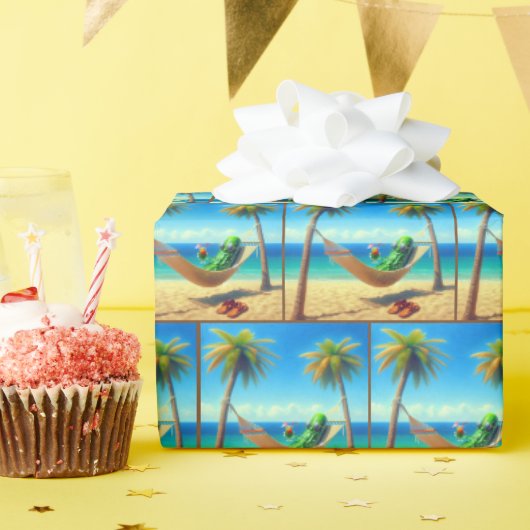 Green Dill Pickle in einer Hängematte Geschenkpapier (Geburtstagsparty)