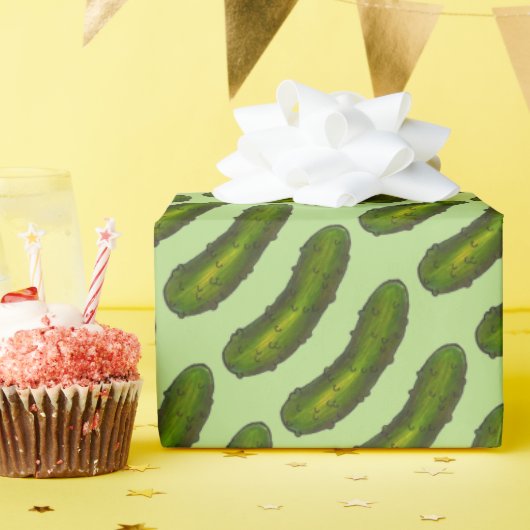 Green Dill Pickle Pickles Feinschmecker Print Kosh Geschenkpapier (Geburtstagsparty)
