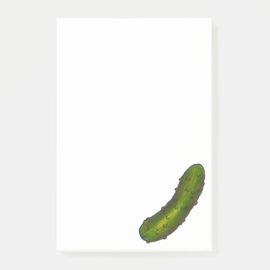 Green Dill Pickle Sour Crunchy Kosher Pickles Food Post-it Klebezettel (Vorderseite)