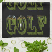 Green Dimensional Golf Picture Logo, Geschirrtuch (Gefaltet)