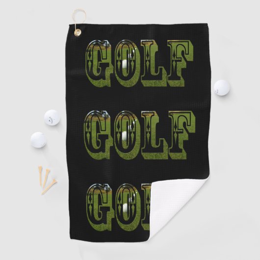 Green Dimensional Golf Picture Logo, Golfhandtuch (Insitu)