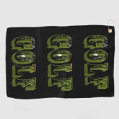Green Dimensional Golf Picture Logo, Golfhandtuch (Horizontal)